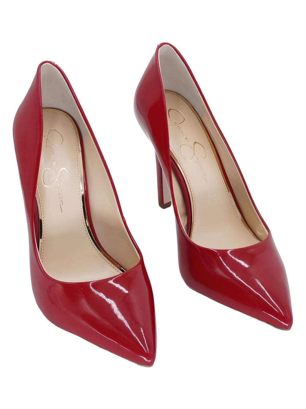 Jessica Simpson Cassani Red Muse Patent Pointed Toe Stiletto Pumps Size 9.5M